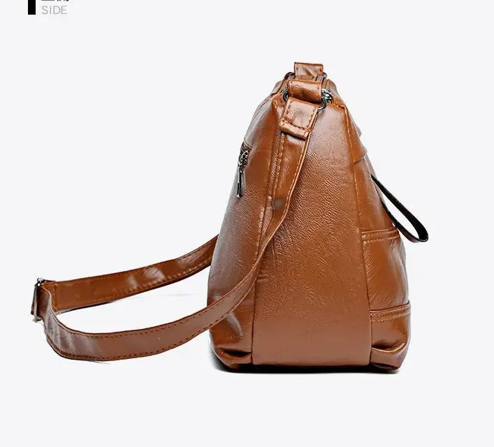 Retro large-capacity multi-layer shoulder bag | fashionable and versatile