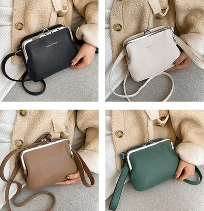 Elegant PU Leather Crossbody Shoulder Bag – Minimal Chic Handbag for Women