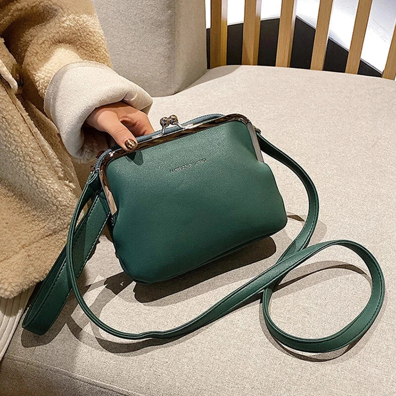 Elegant PU Leather Crossbody Shoulder Bag – Minimal Chic Handbag for Women