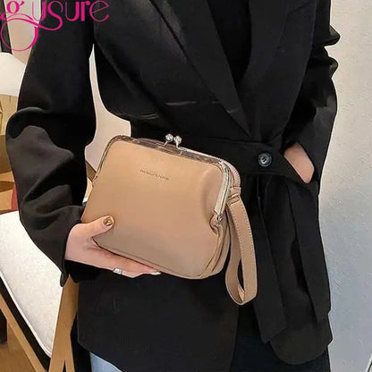 Elegant PU Leather Crossbody Shoulder Bag – Minimal Chic Handbag for Women