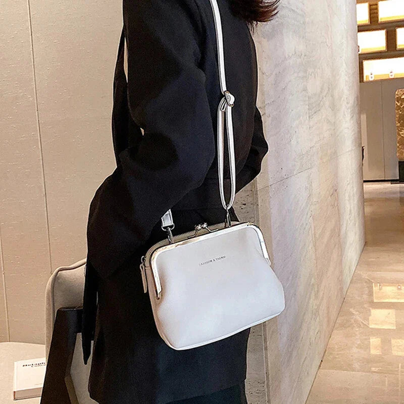 Elegant PU Leather Crossbody Shoulder Bag – Minimal Chic Handbag for Women