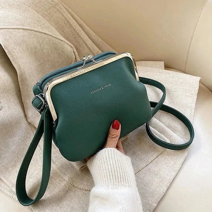Elegant PU Leather Crossbody Shoulder Bag – Minimal Chic Handbag for Women