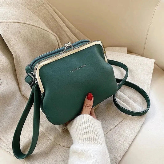 Elegant PU Leather Crossbody Shoulder Bag – Minimal Chic Handbag for Women