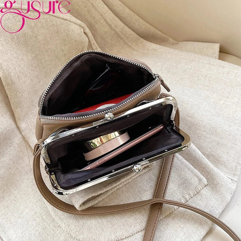 Elegant PU Leather Crossbody Shoulder Bag – Minimal Chic Handbag for Women